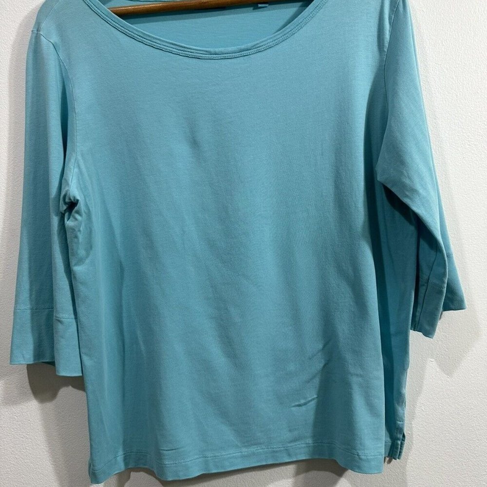TORI RICHARD‎ Blue 3/4sleeve Women's T-Shirt  Size M - Picture 2 of 10